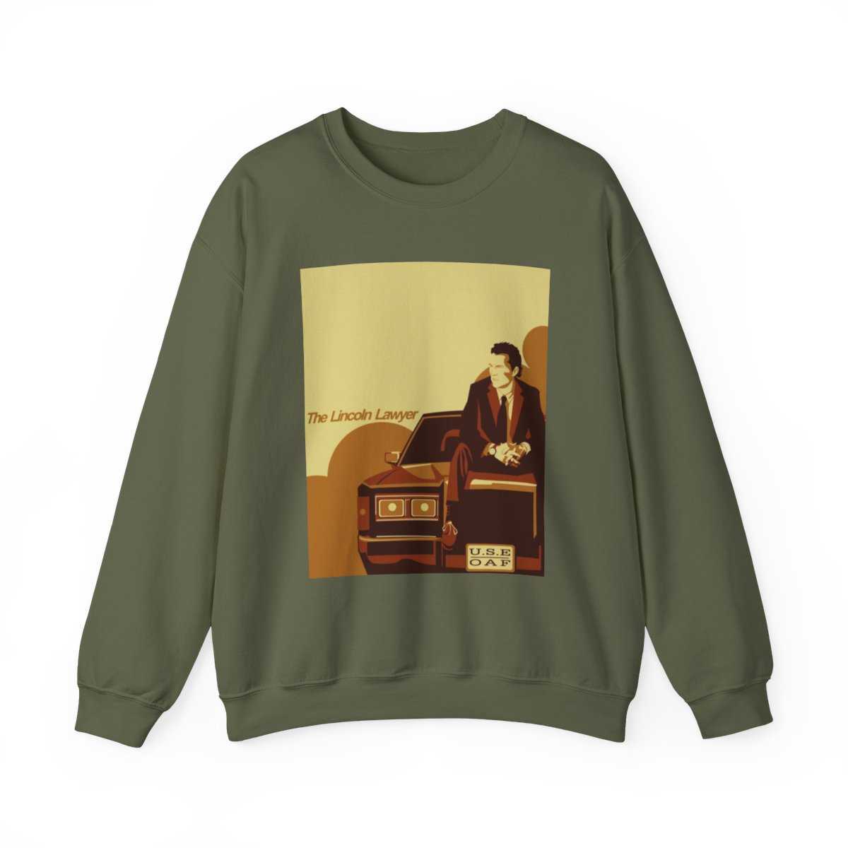 The Lincoln Lawyer Crewneck Sweatshirt | Lawyer Legal Courtroom Art | Lincoln Lawyer - alternate angle 3, merchandise